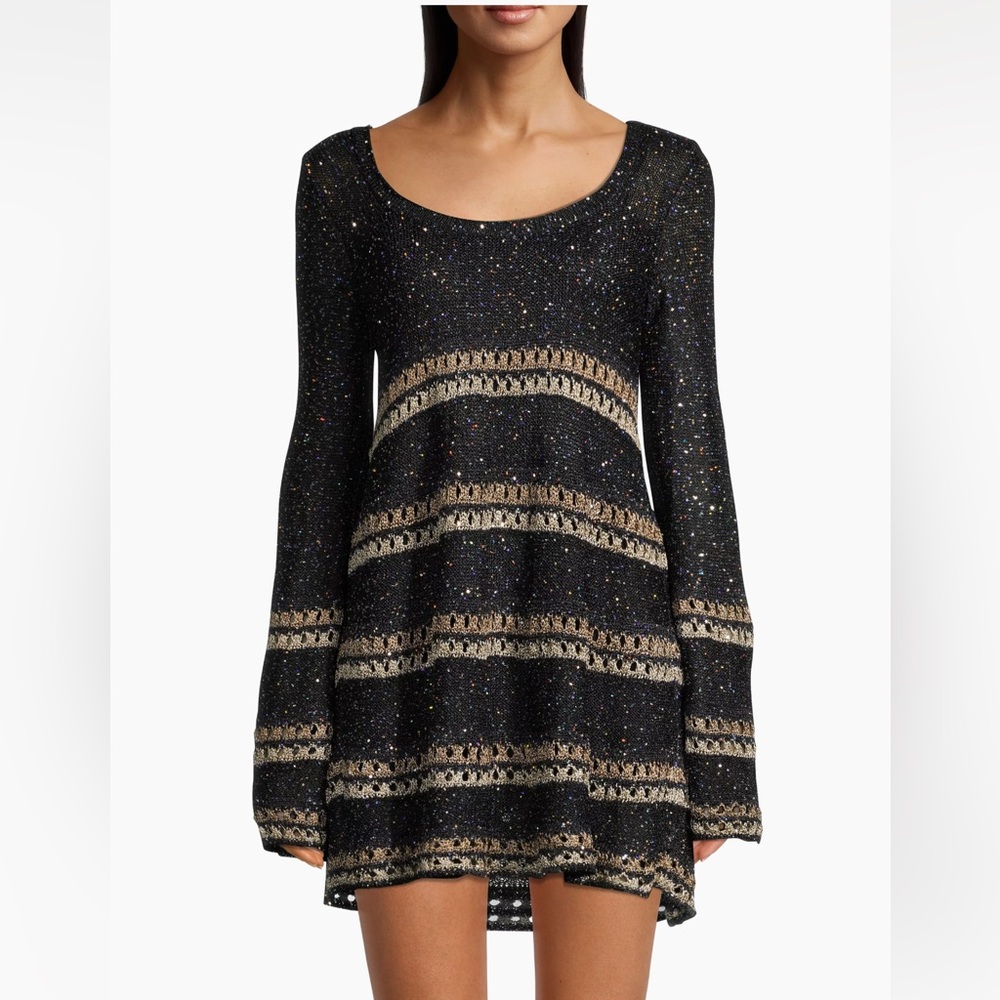 M Missoni Wool-Blend Striped Crochet Dress
